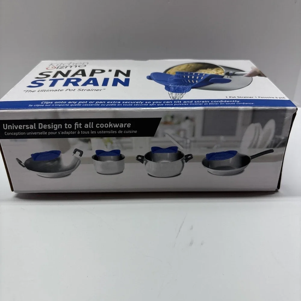 Snap N' Strain Silicone‎ Clip-On Strainer for Pots Pans and Bowls Heat resistant